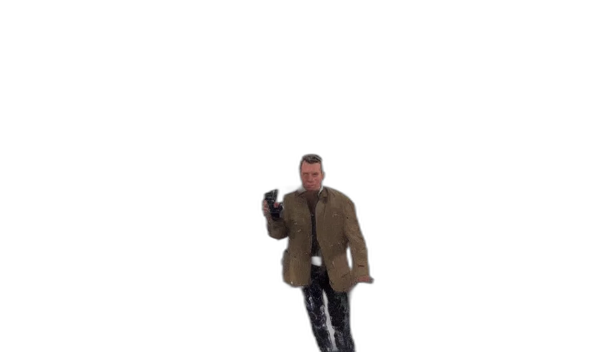 jacket, umbrella, staff, weapon transparent PNG cut-out