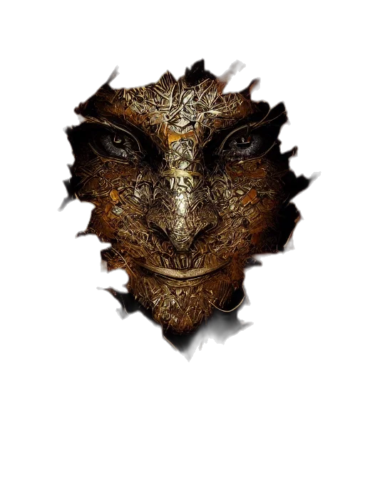 mask, dragon, face, creature, fantasy art, concept art, photorealistic, pixel art transparent PNG cut-out