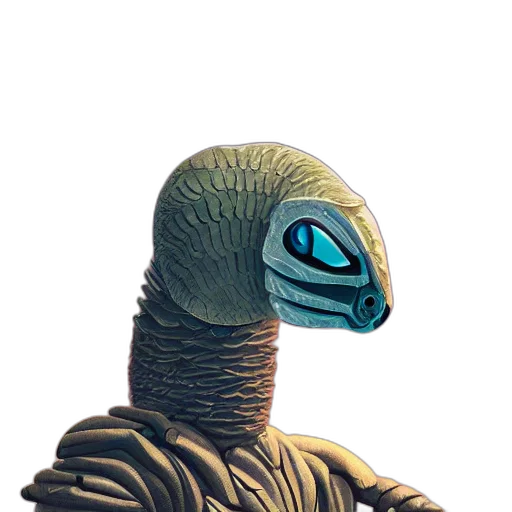 creature, animal, mask, robot, concept art, pixel art, 3d render, comic book art transparent PNG cut-out