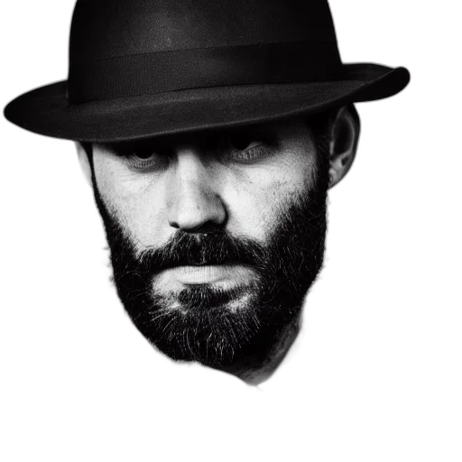 hat, face, jacket, mask, photorealistic, pixel art, cartoon, comic book art transparent PNG cut-out