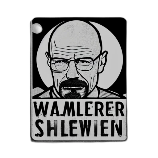 comic book art, cartoon, walter, white, squishmallow transparent PNG cut-out