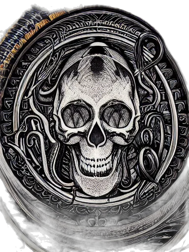 jewelry, mask, crown, photorealistic, artwork, lovecraft, giger, aaron transparent PNG cut-out