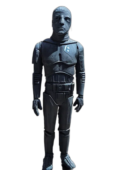 robot, staff, mask, concept art, 3d render, star, wars, mark transparent PNG cut-out