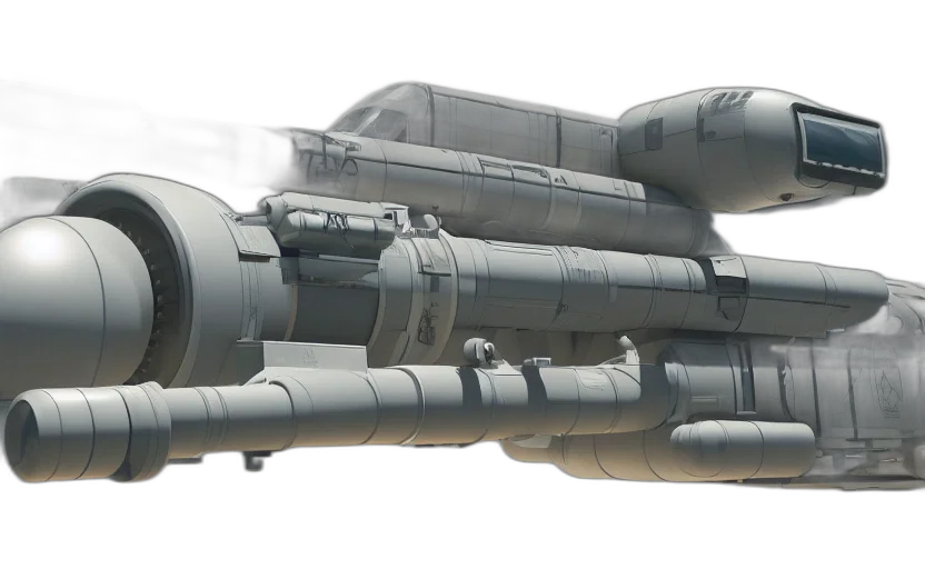 weapon, 3d render, concept art, photorealistic transparent PNG cut-out