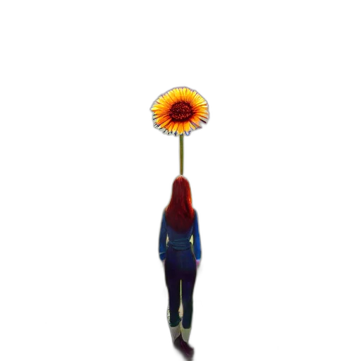 umbrella, flower, staff, hat transparent PNG cut-out