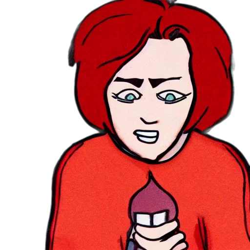 cartoon, comic book art, fire, red, comic, like, haired, boy transparent PNG cut-out