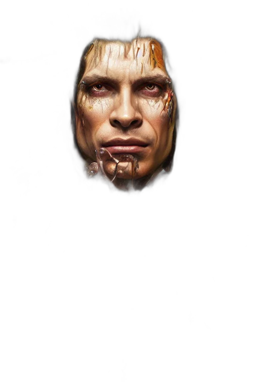 face, mask, creature, jewelry, photorealistic, 3d render, concept art, pixel art transparent PNG cut-out