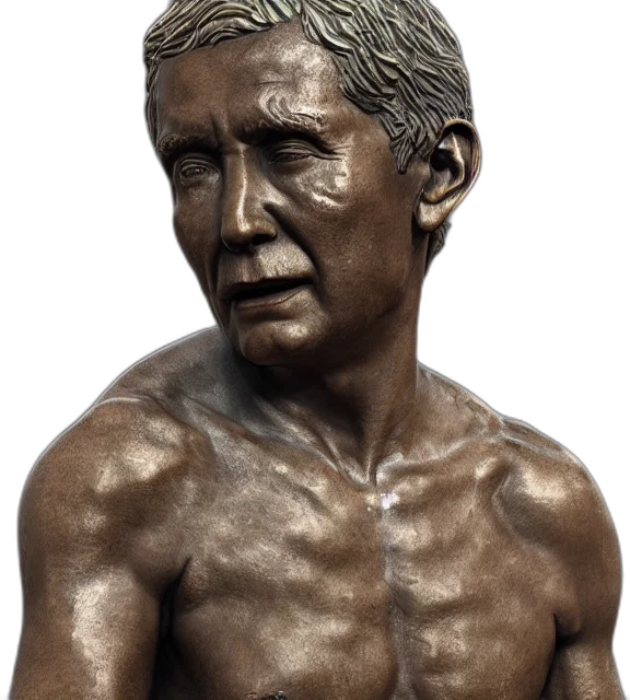 face, photorealistic, 3d render, photo, bronze, statue, among, character transparent PNG cut-out