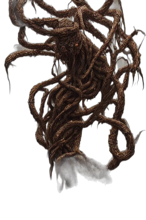 hair, creature, staff, crown transparent PNG cut-out
