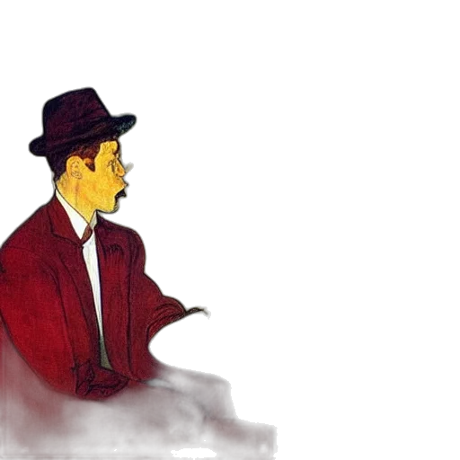 hat, jacket, staff, face, concept art, cartoon, watercolor, pixel art transparent PNG cut-out