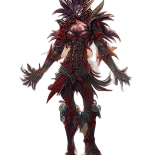 creature, mask, dragon, staff transparent PNG cut-out