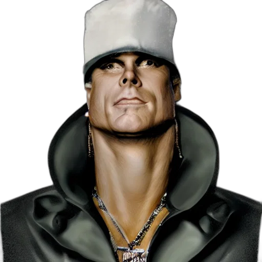 jacket, face, hat, staff transparent PNG cut-out
