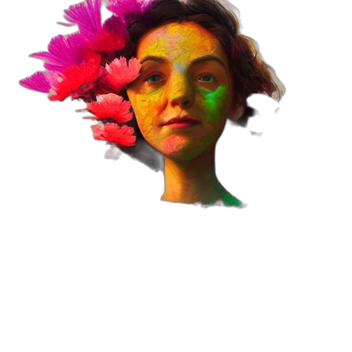 flower, face, mask, crown transparent PNG cut-out