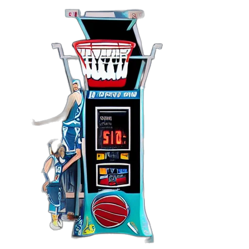 concept art, 3d render, basketball, machine transparent PNG cut-out