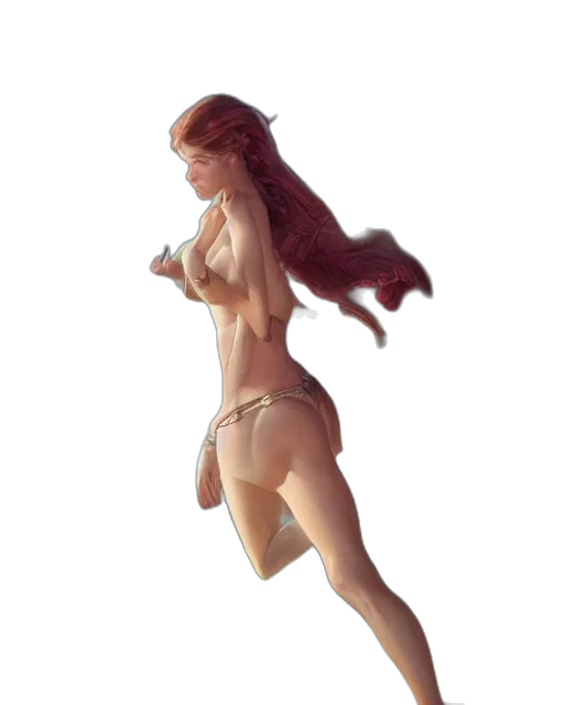 dress, concept art, fantasy art, 3d render, pixel art, underwater, fire, red transparent PNG cut-out