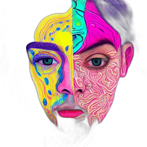 mask, face, crown, watercolor transparent PNG cut-out