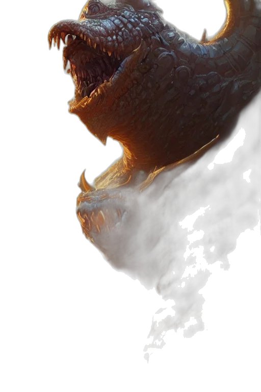 dragon, creature, face, mask transparent PNG cut-out