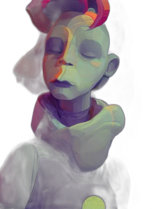 mask, face, robot, creature, watercolor, concept art, fantasy art, photorealistic transparent PNG cut-out