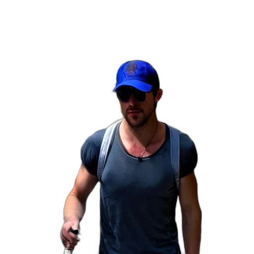 hat, jacket, staff, creature transparent PNG cut-out