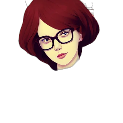 face, pixel art, cartoon, anime, fantasy art, red, dark, monochrome transparent PNG cut-out