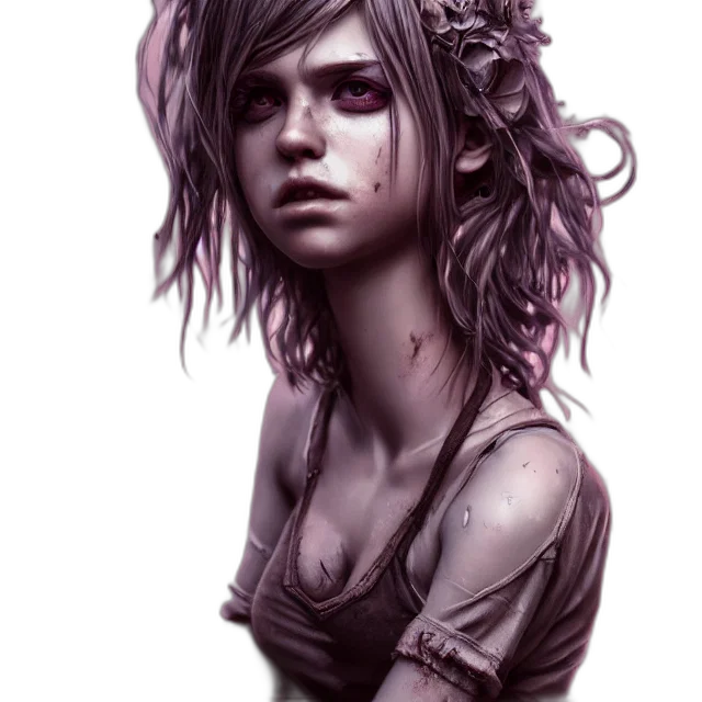 face, crown, hair, creature, fantasy art, photorealistic, concept art, cyberpunk transparent PNG cut-out