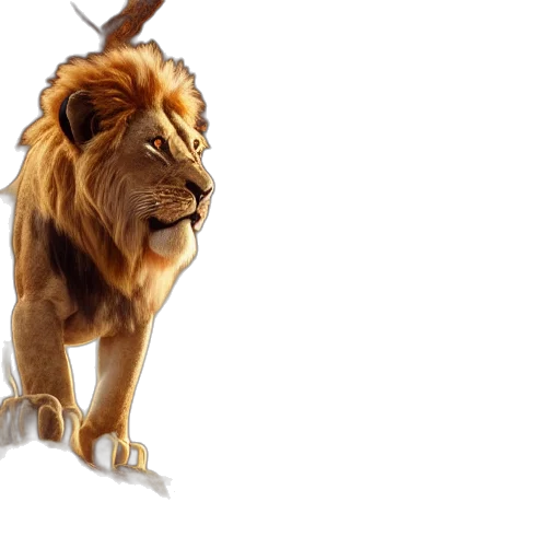animal, crown, staff, 3d render transparent PNG cut-out
