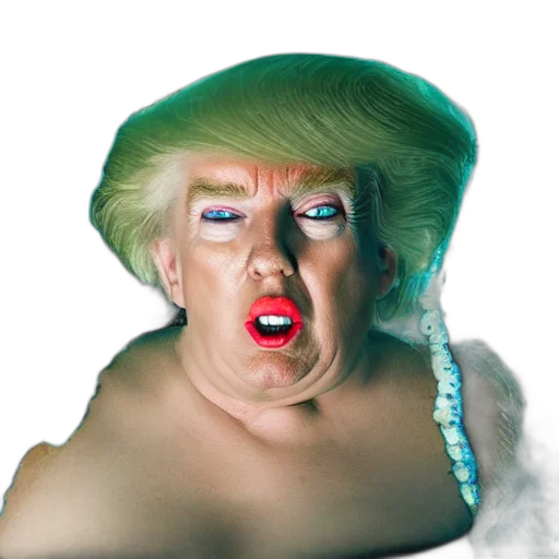 creature, face, mask, hair transparent PNG cut-out