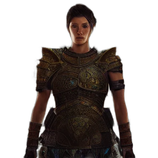 dress, staff, face, sword transparent PNG cut-out