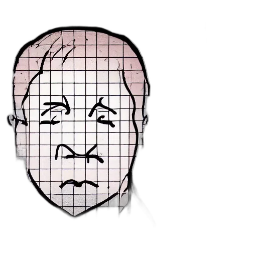 face, mask, cartoon, photorealistic transparent PNG cut-out
