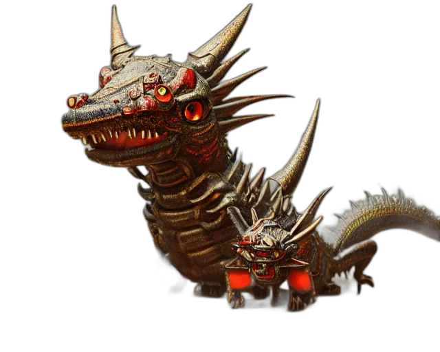 dragon, creature, weapon, staff transparent PNG cut-out