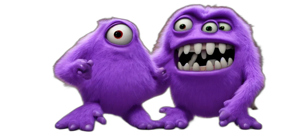 creature, animal, 3d render, concept art, photorealistic, purple, monster, which transparent PNG cut-out