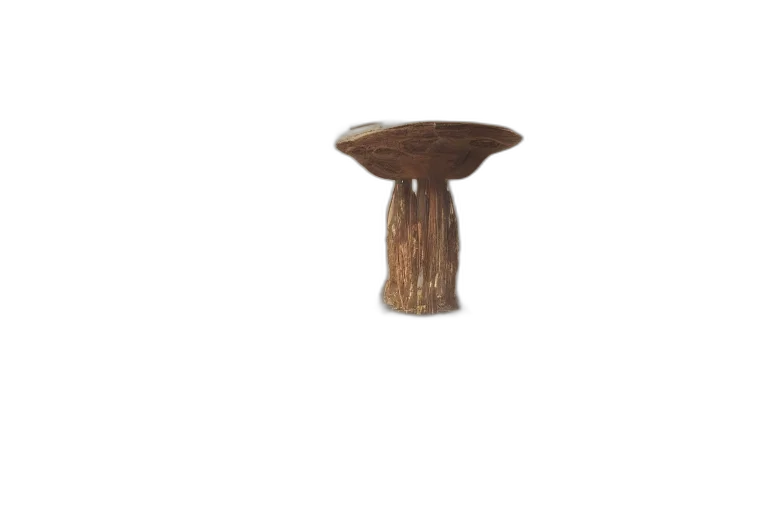 furniture, staff, hat, umbrella, 3d render, photorealistic, earth tones, futuristic transparent PNG cut-out