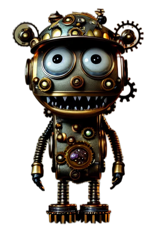 robot, creature, staff, mask transparent PNG cut-out