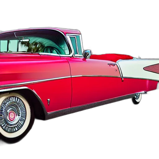 car, 3d render, photorealistic, red transparent PNG cut-out