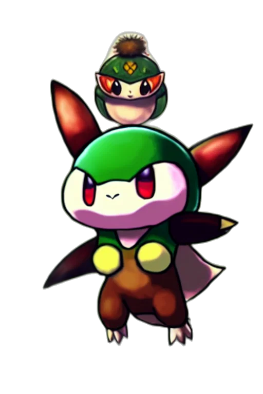 staff, creature, hat, animal transparent PNG cut-out