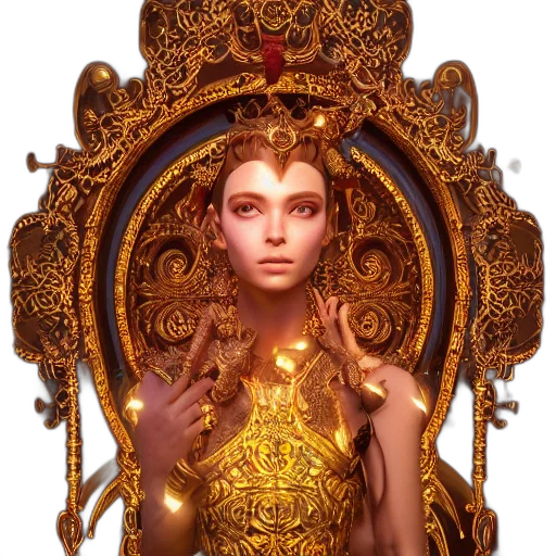 crown, jewelry, face, fantasy art transparent PNG cut-out