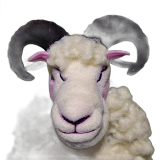 animal, 3d render, photorealistic, portrait, gordon, ramsay, ram, sheep transparent PNG cut-out