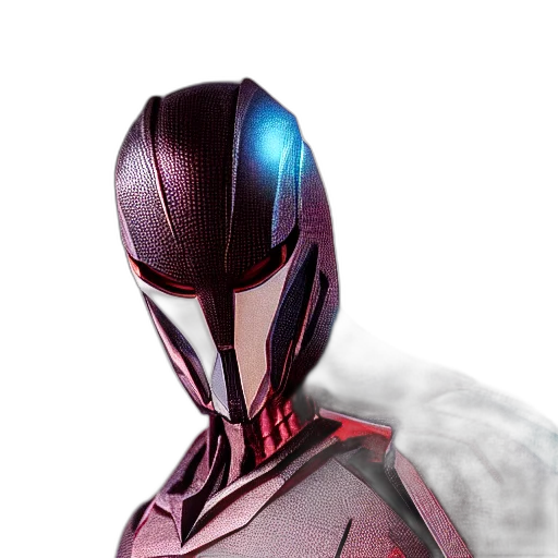robot, mask, face, jacket, 3d render, concept art, comic book art, photorealistic transparent PNG cut-out