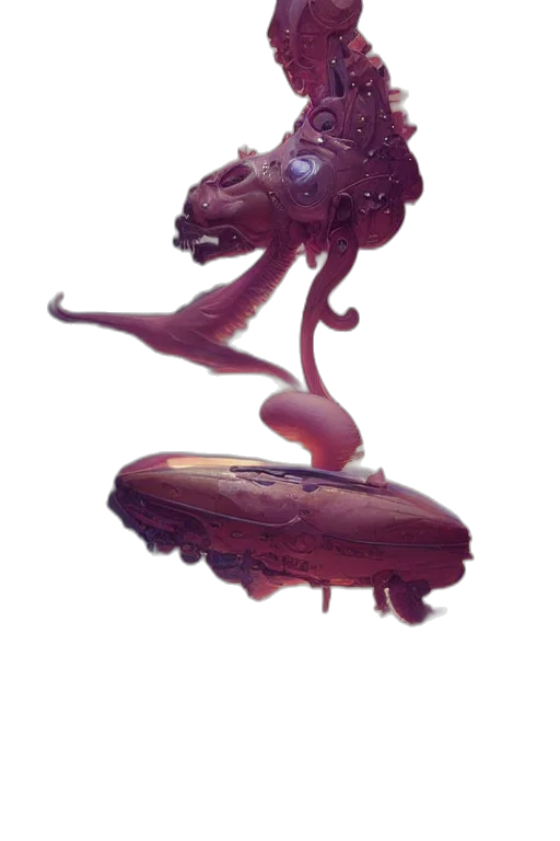 creature, dragon, animal, staff, concept art, fantasy art, 3d render, watercolor transparent PNG cut-out