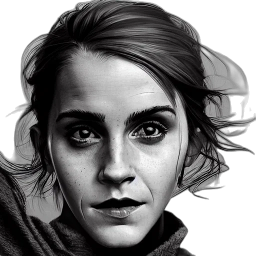 face, photorealistic, comic book art, concept art transparent PNG cut-out