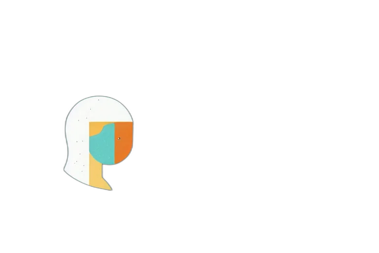 face, pixel art, concept art, 3d render transparent PNG cut-out