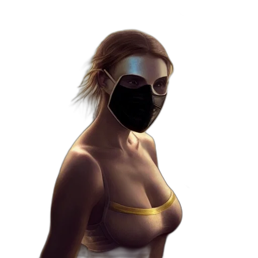 mask, face, concept art, cyberpunk transparent PNG cut-out