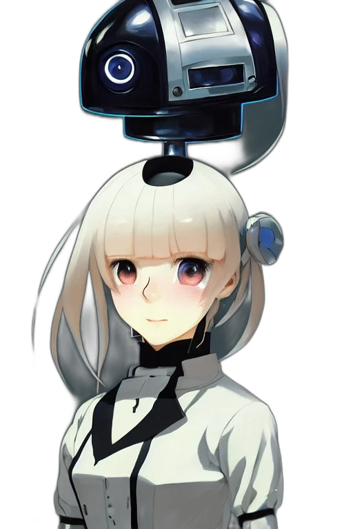 robot, staff, hat, crown transparent PNG cut-out