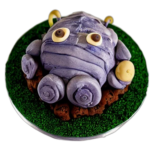 3d render, tardigrade, birthday, cake transparent PNG cut-out