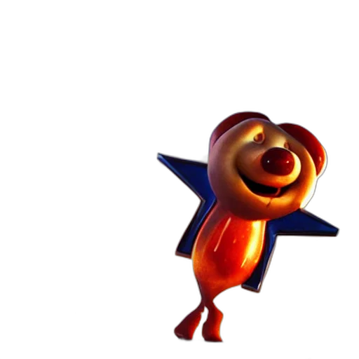 staff, robot, animal, creature, 3d render, concept art, outer space, pixar transparent PNG cut-out
