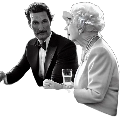matthew, mcconaughey, having, tea transparent PNG cut-out
