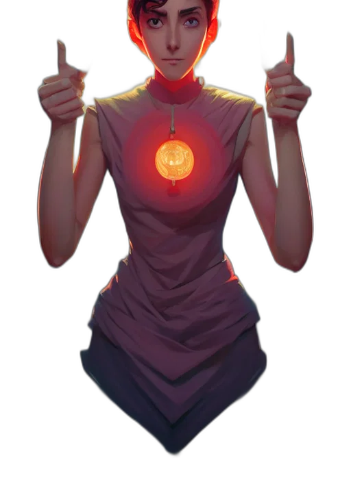dress, jacket, staff, robot transparent PNG cut-out