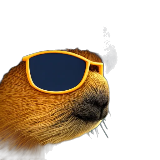 animal, staff, hat, 3d render transparent PNG cut-out