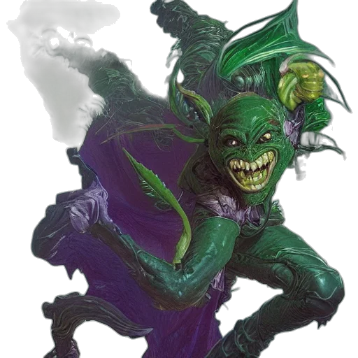creature, dragon, mask, staff, concept art, fantasy art, green, goblin transparent PNG cut-out