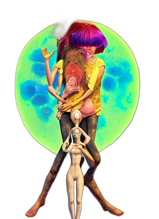staff, dress, creature, jewelry transparent PNG cut-out